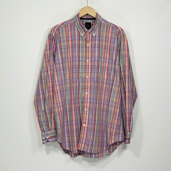 Tailorbyrd Collection Colorful Plaid Shirt Men's Size XL - Picture 1 of 3